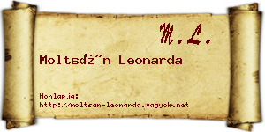 Moltsán Leonarda névjegykártya